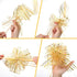 Macuezu 6 6 Inches PCS Gold Pull Bows, Gold Bow for Gift Wrapping, Reusable Organza Glitter Bows for Valentine's Day