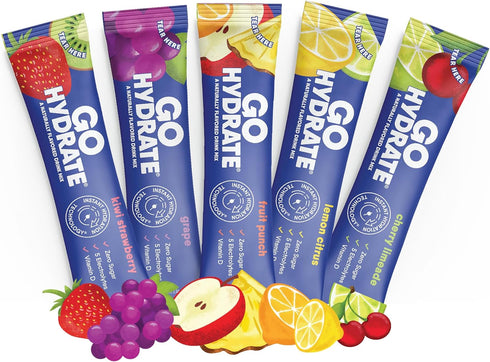 Electrolyte Drink Mix - Naturally Flavored, Sugar Free, Low Sodium Hydration Powder (Mixed, 10)