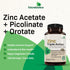 Futurebiotics Zinc Supplement 30mg Triple Action Blend - 150 Vegetarian Capsules for Immune & Skin Health