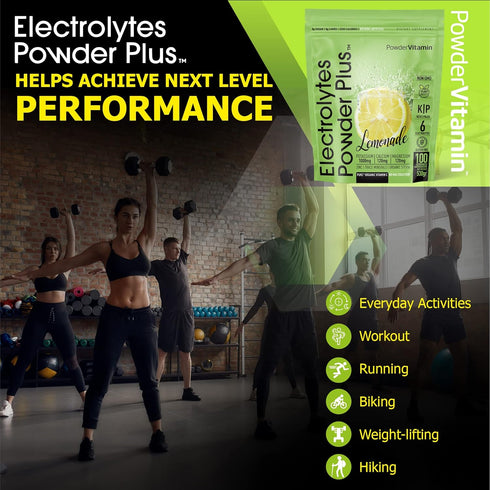 Electrolytes Powder Plus Keto - Lemonade Flavor, 100 Servings, 0 Sugar, Energy Hydration Powder