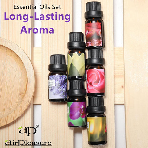 Floral Essential Oil Set - 6x10ml Aromatherapy Gift Kit for Diffuser, Humidifier, DIY Candle