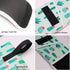Heat Resistant Travel Hair Curler Flat Iron Pouch and Silicone Mat Set (Cactus)
