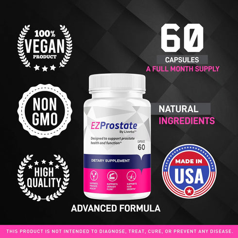 LIVORKA (2 Pack) 120 2 EZ Prostate Supplement, EZ Prostate Capsules, EZ Prostate Pills, EZ Prostate, EZ Prostate Pills
