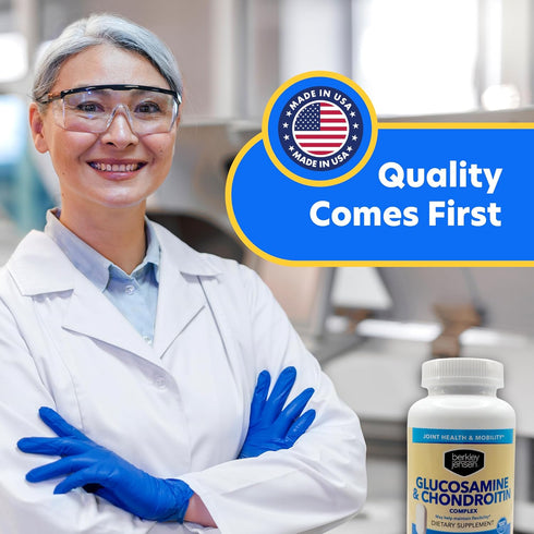 Berkley Jensen Glucosamine Chondroitin MSM Boswellia Complex - 200 Caplets | Triple Strength Advanced Dietary Supplement