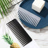 Large Hair Detangling Comb - Wide Tooth Comb for Curly Hair, No Handle Styling Comb (Black, White)