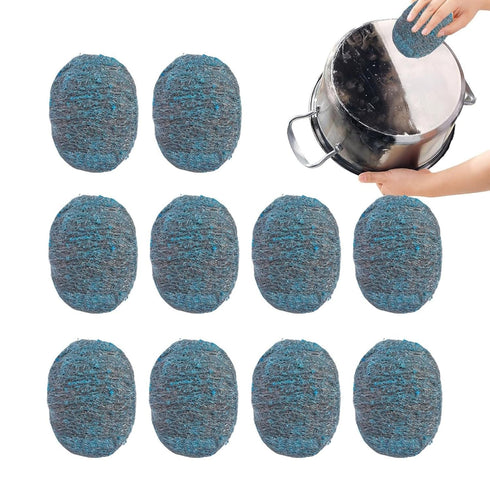 PANGBOER Pack 10 of Sturdy Metal Steel Wool for Cookware Outdoor Cooking Items Scented