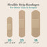 FEBU Eco-Friendly Bamboo Fabric Bandages, PFAS Free, Natural Hypoallergenic Bandages, 75 Count