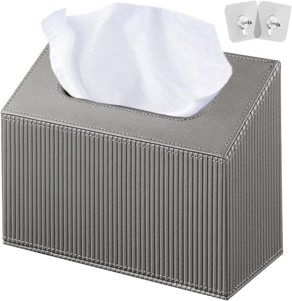 Hand Towels Box Cover Holder,PU Leather Hand Towel Case Compatible with Kleenex