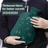 Hot Water Bottle with Soft Cover, 2L for Menstrual Cramps, Neck and Shoulder Pain Relief, Green