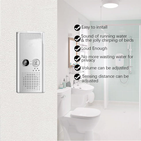 KiaoTime Bathroom White Noise Machine for Privacy - Bathroom Noise Blocker - Toilet Restroom Sound Machine of Running