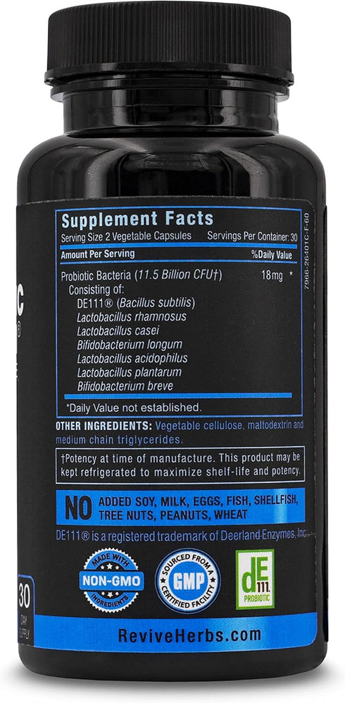 Advanced Probiotic with DE111 Strain, 60 Vegetable Capsules for Men and Women