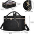 Travel Makeup Bag with 2 Pouches and Adjustable Dividers, Large Cosmetic Case Organizer for Women, Black (Patented