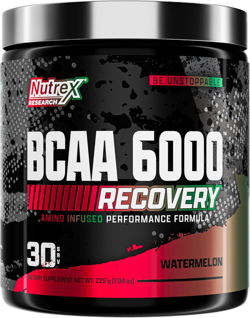 Nutrex Research BCAA Powder 6000 Amino Acid 6 Grams for Post Workout Recovery Muscle Growth