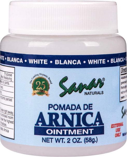 Sanar Naturals Clear Arnica Ointment 2 oz for Pain Relief and Bruises, Soothing Relief for Muscle and Joint Pain