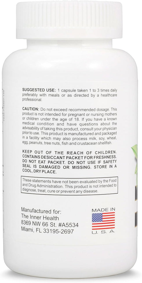 Mild Prebiotics and Probiotics for Women & Men - 120 Probiotic Capsules with Bacillus subtilis, Lactobacillus