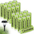 KINREECELL Rechargeable AA 600mAh Batteries, Ni-MH Double A Solar Batteries High Capacity 1.2V