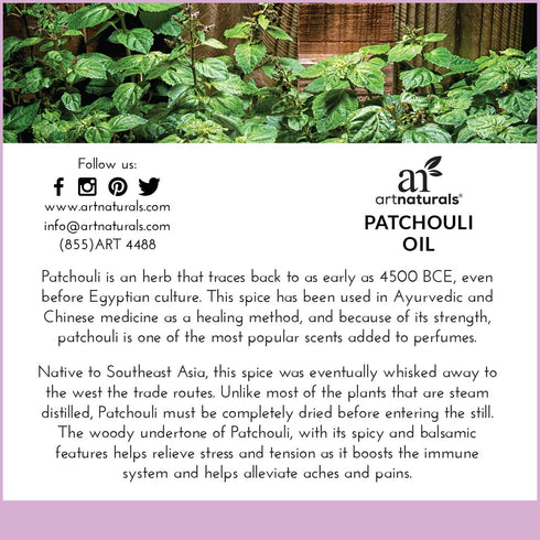 artnaturals 100% Pure Patchouli Essential Oil, 0.5 Fl Oz / 15ml, Therapeutic Grade Fragrance Oil