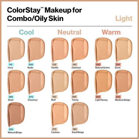 Revlon Liquid Foundation - ColorStay Face Makeup for Combination & Oily Skin, SPF 15, 380 Rich Ginger