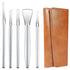 Pedicure Knife Set, Manicure Set, Ingrown Toenail Kit, Top Notch Foot Blade (5 Pcs Leather Case Included)