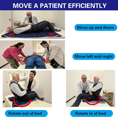 Tubular Slide Sheet for Patient Transfer, Turning, Lifting, Repositioning, Home Care Transfers, Washable & Reusable