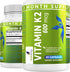 NutriZing K2 Vitamin Supplement MK-7 - High Strength 600mcg - 90 Vegan Capsules - Supports Bone & Arterial Health - 3