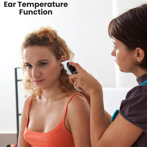 MOBI Ultra Pulse Digital Thermometer - Ear & Forehead Indicator, Pulse Rate Monitor, Talking Fever Monitor for All Ages