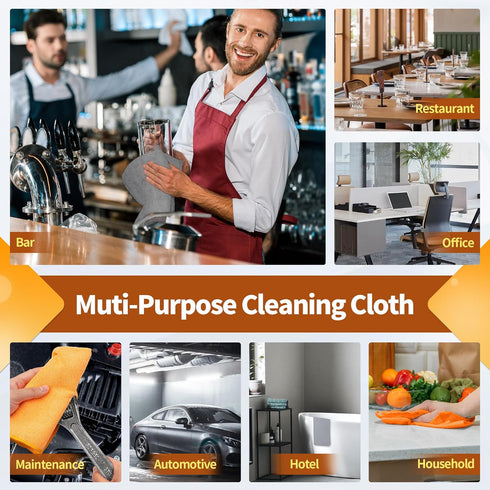 FIXSMITH Microfiber Cleaning Cloth, Pack of 12, Highly Absorbent Rags for Housekeeping, Kitchen, Car