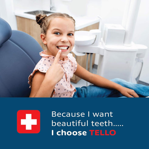 TELLO 4480 Adult or Child Ultra Soft Swiss Toothbrush, Smaller Head for Gentle Cleaning, Ergonomic Handle, 3 Count