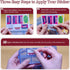 Pill Organizer with Medicine Labels Travel Daily Pill Container Mini Medication Organizer Storage Pill Organizer Pill Case 7 Day Pill Organizer(Pink, 161 Lables)