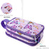 Kids Toiletry Bag for Girls, Waterproof Hanging Travel Cosmetic Bag for Little Girls, Butterfly Purple