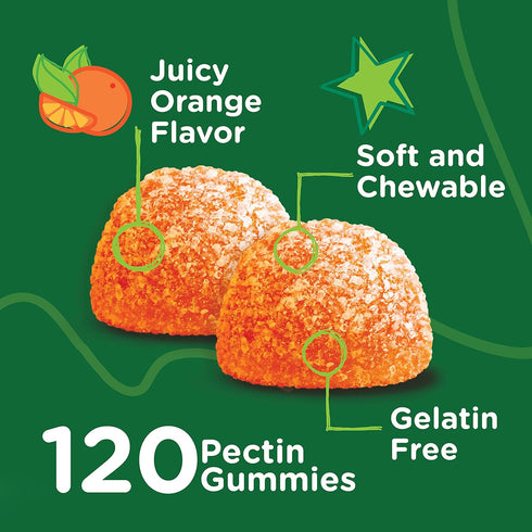 Zinc for Kids Gummies 10mg, with Vitamin C & Echinacea - Immune Support, Chewable Orange Flavor