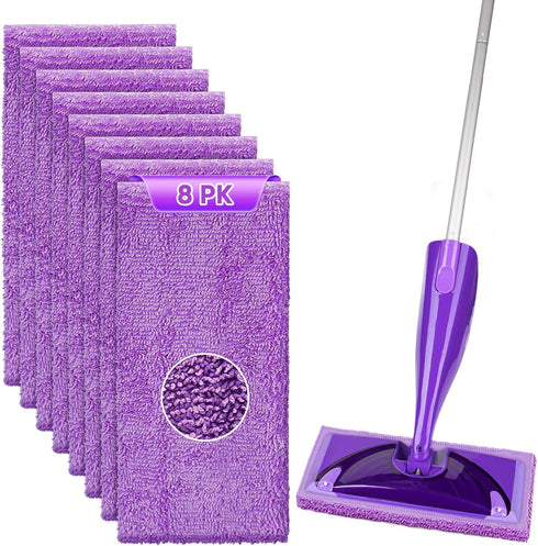 HOMEXCEL Microfiber Pads Compatible with Swiffer Wet Jet-15"x5.5", Reusable Pad Refills, Machine