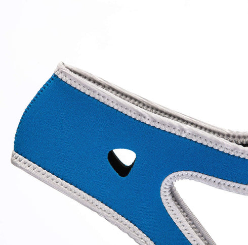 Anti-Snoring CPAP Chin Straps & Jaw Support Belts - Adjustable Velcro, Comfortable Fabric, Blue