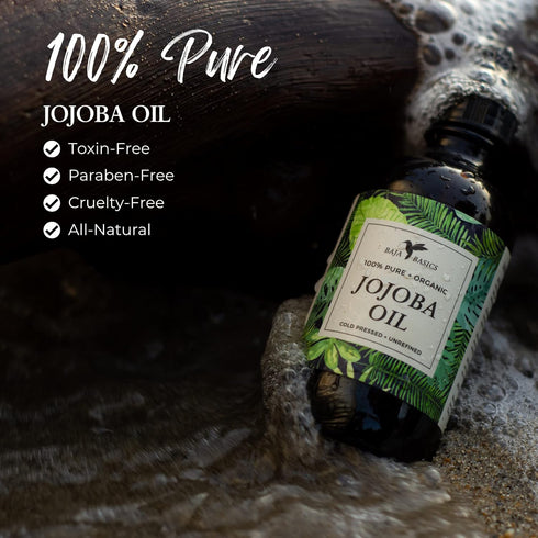Pure Jojoba Oil for Skin, Cold Pressed Moisturizer for Face, Body, Nails, and Hair – 4 oz Bottle