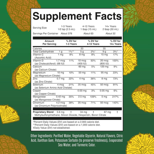 Nighttime Liquid Multimineral Sleep Supplement | Sugar Free | Calm Magnesium Citrate | NO Melatonin | Calcium Magnesium