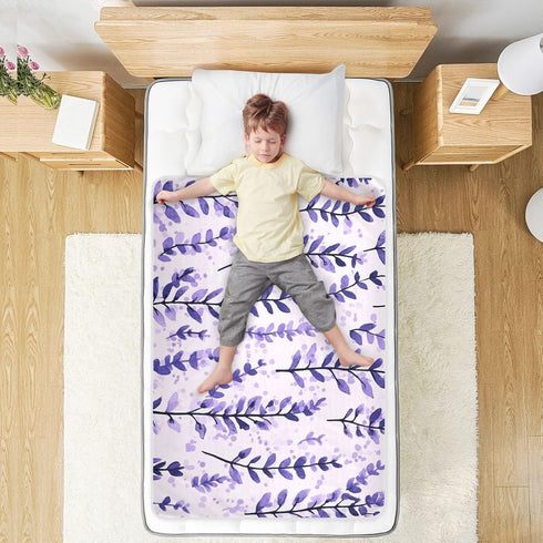 miaozhen 52" 34" Lavender Floral Extra Large Resuable Toddler Mattress Pads Soft Absorbent Baby Diaper Changing Pad