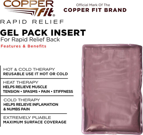 Copper Fit Rapid Relief Hot/Cold Replacement Insert for Back Support Brace