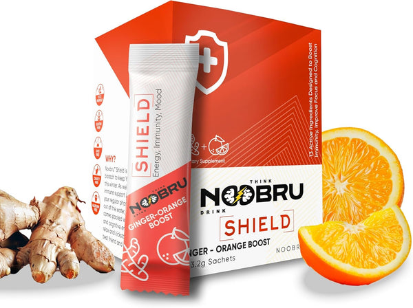 Noobru Shield with Vitamin C Powder and Ginger - Immune System Booster for Perfect Health, Vitamins Blend for Your