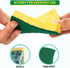 Heavy Duty Sponges, 12 Pack Cellulose Dual-Sided Kitchen Scrub Sponge for Dishwashing
