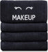 White Classic Bleach Safe Black Makeup Washcloths, 6 Pack - Super Soft Luxury Cotton Towels for Cleansing