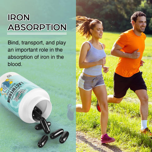 Liposomal Bovine Lactoferrin 1000 mg - Higher Absorption for Iron Absorption & Immune Function, 60 Softgels