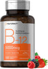 Horbaach B12 Sublingual Methylcobalamin 5000mcg, 120 Fast Dissolve Tablets - Vegetarian, Non-GMO, Gluten Free