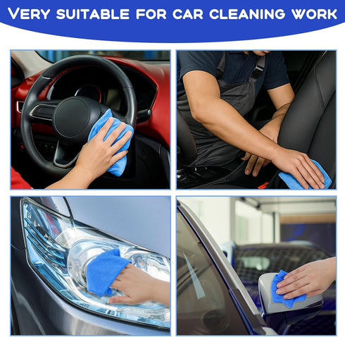 Xyembu 10 Pack 6"x6" Microfiber Cleaning Cloth Reusable Cleaning Rag Fast Drying Kitchen Towels Microfiber Towels Cars