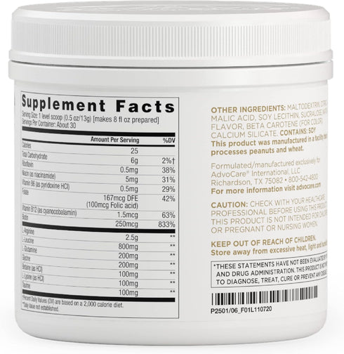AdvoCare Arginine Extreme Multinutrient Supplement - 14 oz Citrus Pre-Workout Amino Acids for Stamina & Endurance