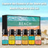 Set 6x10ML Beach Fragrance Essential Oil - Ocean Breeze, Bay Rum, Pineapple, Autumn Wreath, Mango, Papaya Essential Oil