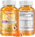 CoQ10 Gummies 250mg, Omega-3, Vitamin B3 & Zinc, Magnesium, High Absorption Coenzyme Q10, 60 Count for Cellular Energy