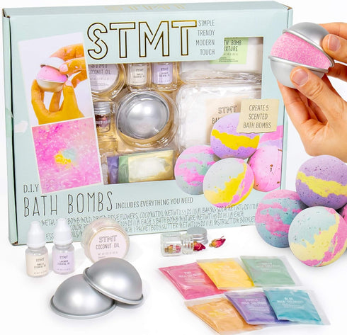 STMT D.I.Y. Bath Bomb Kit for Girls, Green Spa Kit with Bath Bomb Mold, Bath Crumbles, Ages 6+, 1 Count