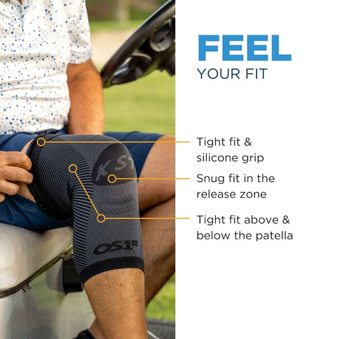OrthoSleeve Compression Knee Brace/Sleeve for ACL, MCL Injury Recovery, Knee Pain, and Arthritis