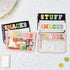 Snack Bags Clear Pouch Travel Makeup Bag, Chenille Letter Zipper Pouch for Women
