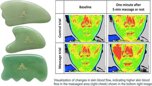 Skin Care Massager for Facial Rejuvenation, Anti-Aging, Wrinkles Removal, Jade Self Facial Gua Sha Tool